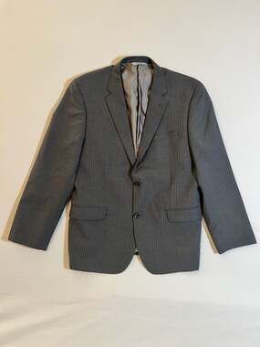 PRONTO by Prontomoda Oxford 2B Grey Pinstripe Blazer Jacket 42R